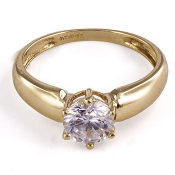 14ct Gold Cubic Zirconia Ring Size M